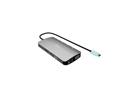 i-tec USB-C Metal Nano 3x Display (DP, HDMI and VGA) Docking Station, PD 100 W