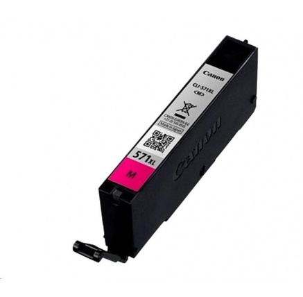 CANON CARTRIDGE CLI-571XL M purpurová pro PIXMA MG575x, MG685x, MG775x, TS505x, TS605x, TS805x, TS905x (715 str.)