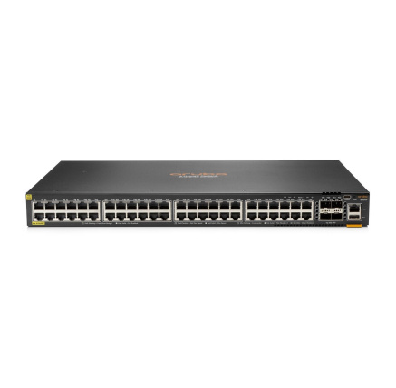 HPE Aruba Networking CX 6300F 48-port 1GbE Class 4 PoE and 4-port SFP56 Switch HPE Aruba Networking CX 6300F 48-port 1GbE Class 4 PoE and 4-port SFP56 Switch