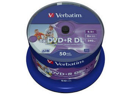 VERBATIM DVD+R(50-pack)DoubleLayer/Spindle/8X/8.5GB/Printable/NoID VERBATIM DVD+R(50-pack)DoubleLayer/Spindle/8X/8.5GB/Printable/NoID