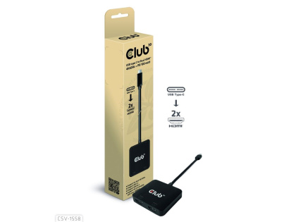 Club3D Video hub MST USB-C na 2xHDMI + USB-C PD 3.0, 4K60Hz