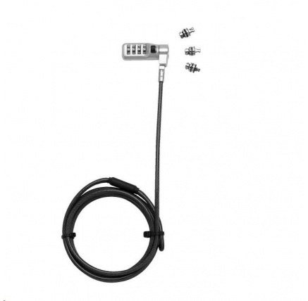 DICOTA Universal Security Cable Lock, 3 Exchangeable heads fits all slots, combination DICOTA Universal Security Cable Lock, 3 Exchangeable heads fits all slots, combination