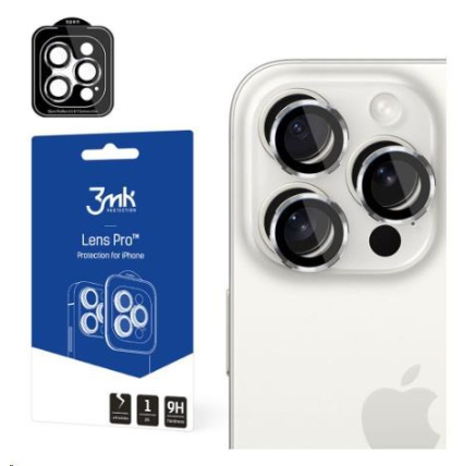 3mk Lens Protection Pro pro Apple iPhone 15 Pro Max, Silver 3mk Lens Protection Pro pro Apple iPhone 15 Pro Max, Silver