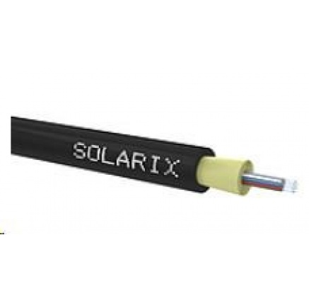 DROP1000 kabel Solarix, 12vl 9/125, 3,8mm, LSOH, černý, cívka 500m SXKO-DROP-12-OS-LSOH