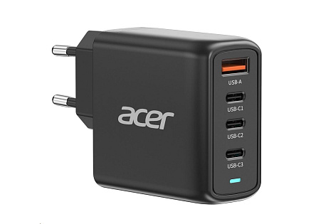 ACER Adapter 100W PD GaN charger,USB-C,USB-A,EU plug,Black