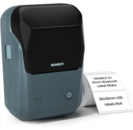 Niimbot Tiskárna štítků B1 Smart, lake blue + role štítků 210ks