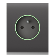 Ajax  CenterCover (smart) - Středový kryt zásuvky, horizontální, šedá