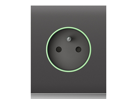 Ajax  CenterCover (smart) - Středový kryt zásuvky, horizontální, šedá