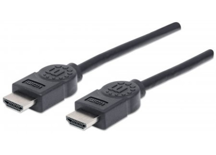 MANHATTAN kabel High Speed HDMI 4K, 3D, Male to Male, stíněný, černý, 1,8m