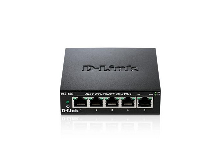 D-Link DES-105 5-port 10/100 Metal Housing Desktop Switch