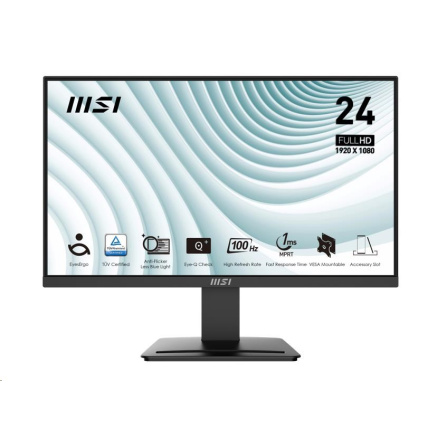 MSI LCD PRO MP2412, 23.8", 1920 x 1080, VA, 100Hz, 300nits, VESA 75x75, Black