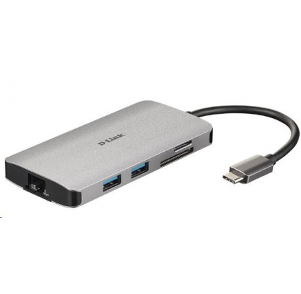D-Link DUB-M810 8-in-1 USB-C Hub with HDMI/Ethernet/Card Reader/Power Delivery D-Link DUB-M810 8-in-1 USB-C Hub with HDMI/Ethernet/Card Reader/Power Delivery
