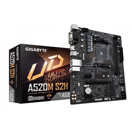 GIGABYTE MB Sc AM4 A520M S2H, AMD A520, 2xDDR4, 1xHDMI, 1xDVI, 1xVGA, mATX GIGABYTE MB Sc AM4 A520M S2H, AMD A520, 2xDDR4, 1xHDMI, 1xDVI, 1xVGA, mATX