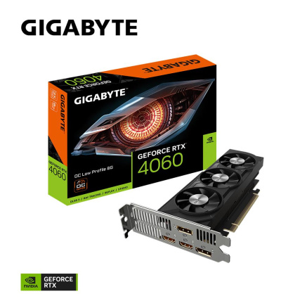 GIGABYTE VGA NVIDIA GeForce RTX 4060 Low Profile OC 8G, 8G GDDR6, 2xDP, 2xHDMI GIGABYTE VGA NVIDIA GeForce RTX 4060 Low Profile OC 8G, 8G GDDR6, 2xDP, 2xHDMI