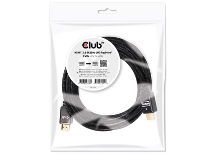 Club3D Kabel HDMI 2.0 aktivní, High Speed 4K UHD, Redmere (M/M), 15m, 28 AWG Club3D Kabel HDMI 2.0 aktivní, High Speed 4K UHD, Redmere (M/M), 15m, 28 AWG