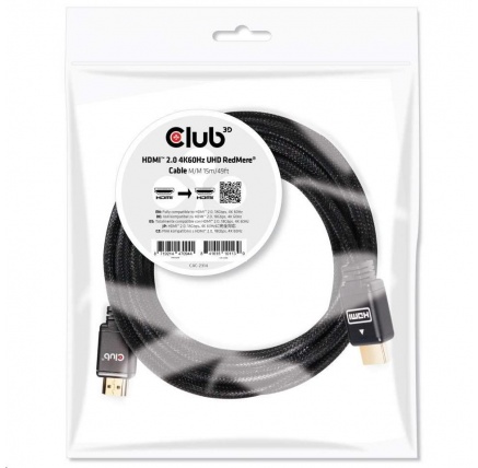 Club3D Kabel HDMI 2.0 aktivní, High Speed 4K UHD, Redmere (M/M), 15m, 28 AWG