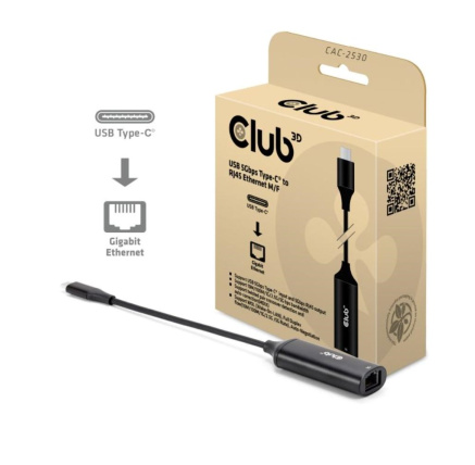 Club3D Adaptér USB-C na RJ45, 5Gb, 24cm Club3D Adaptér USB-C na RJ45, 5Gb, 24cm