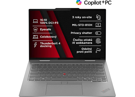 LENOVO NTB Thinkpad X1 2-in-1 G10 - Ultra7 258V,14" 2.8k OLED Touch,32GB,2TBSSD,5G,IRcam,W11P