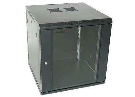 XtendLan 19" nástěnný rozvaděč 15U 600x600, nosnost 60 kg, skleněné kouřové dveře, svařovaný, černý XtendLan 19" nástěnný rozvaděč 15U 600x600, nosnost 60 kg, skleněné kouřové dveře, svařovaný, černý