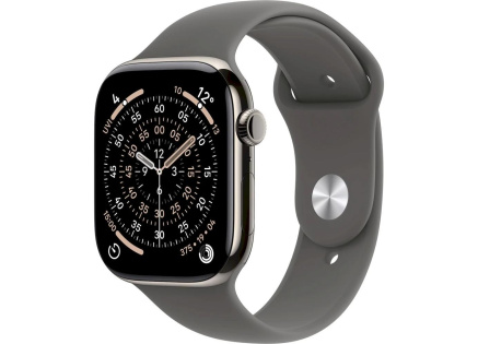 Apple Watch Series 11 GPS + Cellular 46mm Natural Titanium Case with Stone Grey Sport Band - S/M Apple Watch Series 11 GPS + Cellular 46mm Natural Titanium Case with Stone Grey Sport Band - S/M