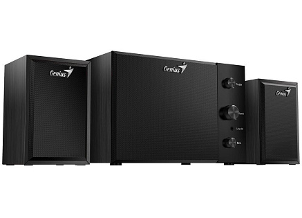 GENIUS reproduktory SW-2.1 350/ 2.1/ 15W/ dřevěné/ černá GENIUS reproduktory SW-2.1 350/ 2.1/ 15W/ dřevěné/ černá