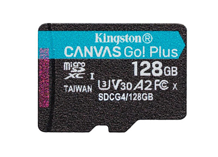 Kingston MicroSDXC karta 128GB Canvas Go! Plus, R:200/W:160MB/s, Class 10, UHS-I, U3, V30, A2 + Adaptér Kingston MicroSDXC karta 128GB Canvas Go! Plus, R:200/W:160MB/s, Class 10, UHS-I, U3, V30, A2 + Adaptér