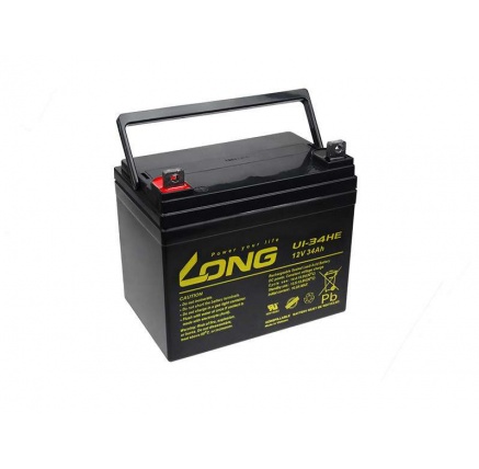 Long 12V 34Ah olověný akumulátor DeepCycle AGM F4