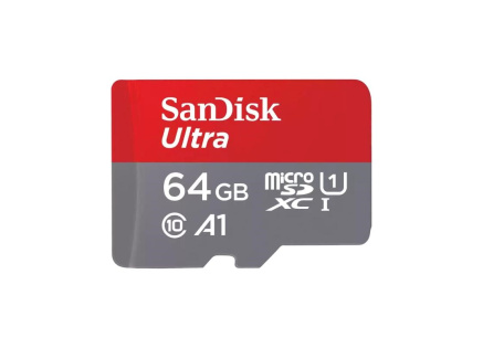 SanDisk MicroSDXC karta 64GB Ultra (140MB/s, A1 Class 10 UHS-I ) + adaptér