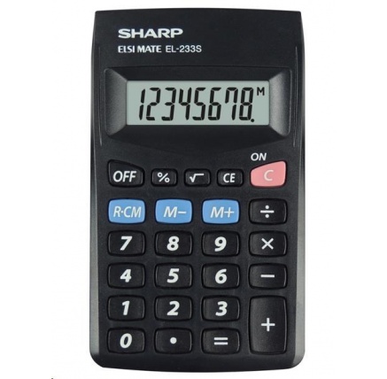 SHARP kalkulačka - EL-233SBBK - blister
