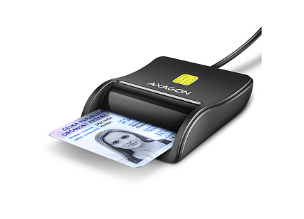 AXAGON CRE-SM3N, USB-A FlatReader čtečka kontaktních karet Smart card (eObčanka), kabel 1.3m AXAGON CRE-SM3N, USB-A FlatReader čtečka kontaktních karet Smart card (eObčanka), kabel 1.3m