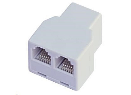 Dvojspojka RJ12, 1x6p6c/2x6p6c - telefonní