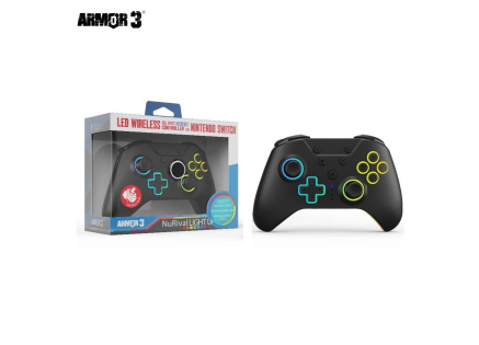 Hyperkin "NuRival" Wireless Hall Effect Stick Game Controller For N. Switch® OLED Model/N. Switch® (Black) - Armor3