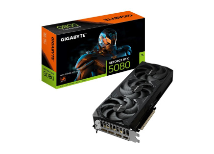 GIGABYTE VGA NVIDIA GeForce RTX 5080 WINDFORCE 16G, 16G GDDR7, 3xDP, 1xHDMI