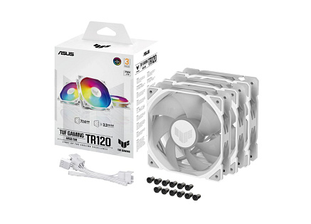 ASUS ventilátor TUF GAMING TR120 ARGB, 3x120mm, bílá