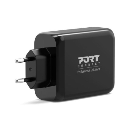 PORT síťová nabíječka pro USB-C a  USB-A, 120 W, černá