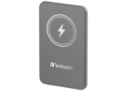 VERBATIM Powerbanka Charge 'n' Go, Magnetická, 5000 mAh, USB-C, Šedá VERBATIM Powerbanka Charge 'n' Go, Magnetická, 5000 mAh, USB-C, Šedá