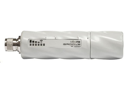 MikroTik RouterBOARD GrooveA 52 ac, 720MHz CPU, 64MB RAM, 1x LAN, 2.4/5GHz Wi-Fi, 802.11b/g/a/nac, vč. L4 licence MikroTik RouterBOARD GrooveA 52 ac, 720MHz CPU, 64MB RAM, 1x LAN, 2.4/5GHz Wi-Fi, 802.11b/g/a/nac, vč. L4 licence