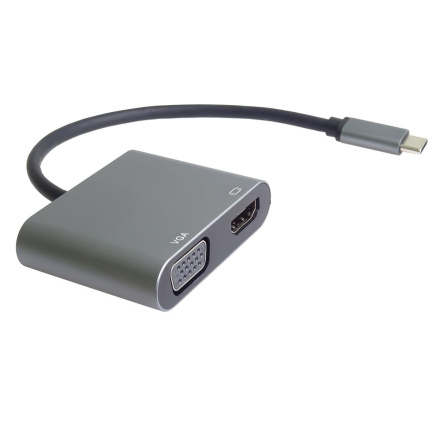 PremiumCord MST adaptér USB-C na HDMI + VGA, rozlišení 4K a FULL HD 1080p PremiumCord MST adaptér USB-C na HDMI + VGA, rozlišení 4K a FULL HD 1080p
