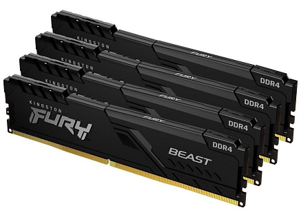 KINGSTON DIMM DDR4 128GB (Kit of 4) 3200MT/s CL16 FURY Beast Černá KINGSTON DIMM DDR4 128GB (Kit of 4) 3200MT/s CL16 FURY Beast Černá