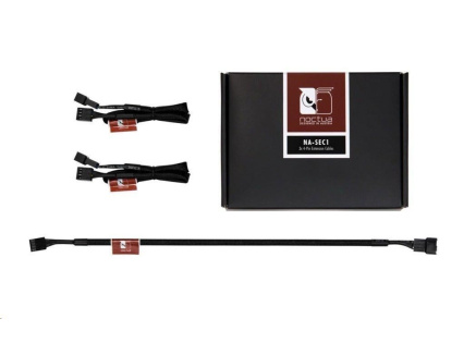 NOCTUA Prodlužovací kabely pro 4pin ventilátor NA-SEC1, 3x 30cm, černá