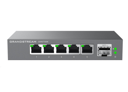 Grandstream GWN7700M Unmanaged Network Switch 5 2,5Gb portů / 1 SFP+