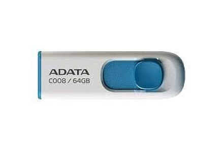 ADATA Flash Disk 64GB C008, USB 2.0 Classic, bílá
