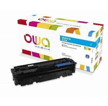 OWA Armor toner pro HP Laserjet M 450, 454, 455, 470, 479, 2100 stran, W2031A, cyan/modrá OWA Armor toner pro HP Laserjet M 450, 454, 455, 470, 479, 2100 stran, W2031A, cyan/modrá