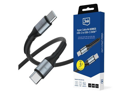 3mk Hyper Cable N-SERIES C to C 1m PD 3.0 QC 3.0 48V/5A 240W Black