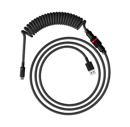 HyperX USB-C Coiled Cable Gray-Black - Příslušenství ke klávesnici HyperX USB-C Coiled Cable Gray-Black - Příslušenství ke klávesnici