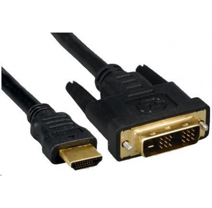 PREMIUMCORD Kabel HDMI - DVI 10m (M/M, zlacené kontakty, stíněný)