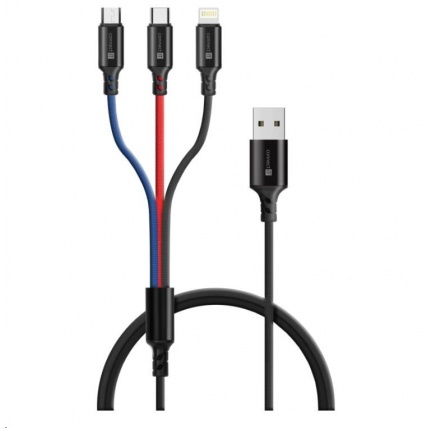 CONNECT IT Wirez 3in1 USB-C & Micro USB & Lightning, 1,2 m CONNECT IT Wirez 3in1 USB-C & Micro USB & Lightning, 1,2 m