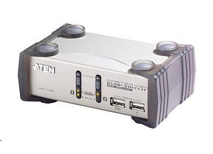 ATEN přepínač KVMP  2-port VGA USB2.0 PS2, audio, 1,2m kabely