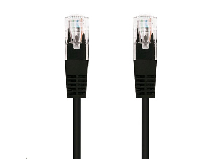 C-TECH kabel patchcord Cat5e, UTP, černá, 2m