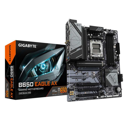 GIGABYTE MB Sc AM5 B650 EAGLE AX, AMD B650, 4xDDR5, 1xDP, 1xHDMI, WI-FI, ATX